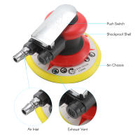 Pulidora Orbital Pneumática 6 Pulgadas Con Vacío Para Carrocería De Coche Pared Madera Metal 10000RPM Herramienta De Pulido Y Esmalte - details 5