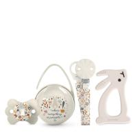 Suavinex set de regalo Wonderland chupete, pinza chupete, cajita chupete y mordedor. Color beige - details 0