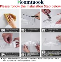 Estante de ducha de esquina sin perforación de almacenamiento de baño ducha accesorio de baño titular de ducha sin óxido aluminio conjunto de 2 blanco con ganchos - details 2