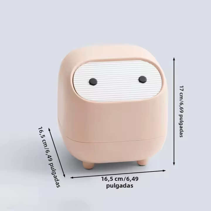 Papelera De Escritorio Ninja Familiar Mini De Doble Capa Con Contraste De Colores Adecuada Para Mesa De Vestir Oficina - 1