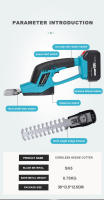 Podadora De Barril Inalámbrica Para Batería Makita 18V 2-en-1 Mini Portátil Eléctrica Para Cortar Grama Y Trabajar En Jardín - details 10
