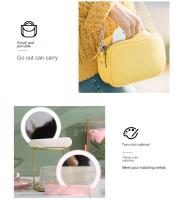 Espejo De Maquillaje Portátil Recargable Con Luz LED Rotativo Redondo Pequeño Y Plegable Para Viajes Espejo De Mano Con Luz USB - details 4