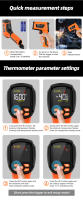 Termómetro Digital Infrarrojo No Contacto -40°C~1600°C Pantalla Color Grado Industrial Con Probing K Medidor De Alta Temperatura - details 15