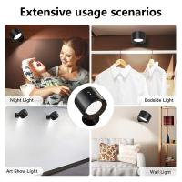 Lámpara De Pared Inalámbrica Recargable Con Control Remoto Y Táctil LED Potenciada Por Batería Con Carga Por USB Para Interiores - details 9
