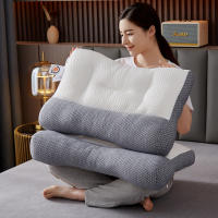 Almohada de Memoria Ortopédica de Algodón Rebote Lento Forma Ergonómica Relaja el Cuello - details 3