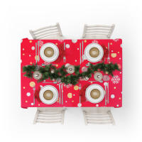 La fabrica de las telas-Mantel Navidad tela algodón loneta estampada, lavable, suave, tejido de calidad, cuadrado y rectangular.Decoración hogar, cocina, salon ,comedor, balcón. Noche buena, navidad, noche vieja.  Envío gratis - details 0