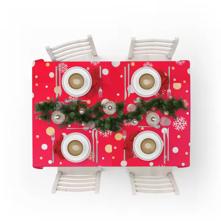La fabrica de las telas-Mantel Navidad tela algodón loneta estampada, lavable, suave, tejido de calidad, cuadrado y rectangular.Decoración hogar, cocina, salon ,comedor, balcón. Noche buena, navidad, noche vieja.  Envío gratis - 1