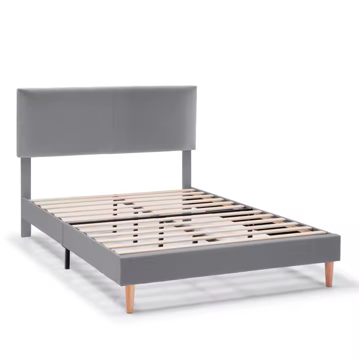 VS Venta-Stock Estructura de cama tapizada Lauren de 30 cm Gris Oscuro - 1