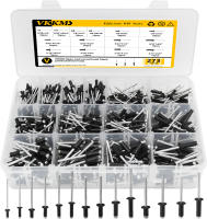 273pcs Tornillos De Aluminio Oscuros Para Soldadura Blindados Decorativos Tamaño M6.4 Tipo Abierto Herramientas De Metalworking - details 0