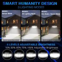 Luces solares impermeables al aire libre - 300 LED 7000K 3000LM 5 niveles de brillo ajustable 3 modos de iluminación 2400mAh 340% más brillante 360° 5 cabezas IP65 sensor de movimiento 40ft VENSSTNOR Solar Motion Lights al aire libre - details 4