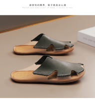 Sandalias De Cuero Para Hombre Talla Grande 46 48 Zapatos Clásicos De Verano Cómodos Para Caminar Al Aire Libre Mocasines Suaves Romanas - details 18