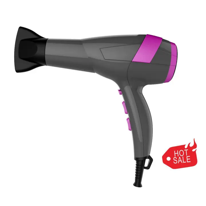 PRITECH Secador de pelo Profesional 2000W con Aire Caliente y Frio 2 Nivel de Fuerzas con Motor Poderosa Pro, Hair Dryer de alta Potencia Para un Secado Rapido Con un Boquilla Difusor Concentradora, Diseño Elegante. Filtro Extraible, longitud de cable 2m - 1