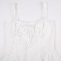 Vestido Mini A-Line De Encaje IAMHOTTY Blanco Sin Mangas Estilo Coquette Elegante Y Dulce Para Fiesta Y Vacaciones Traje De Corset Con Panel De Encaje - details 21