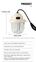 Lámpara De Camping LED Retro 1200mAh Luz De Emergencia Impermeable IPX4 Carga Tipo C Para Exterior Linterna Colgante Para Tienda De Campaña 2700K/6500K - details 7