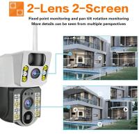 Cámara Solar 4G Con Doble Lente Y Visión Nocturna HD 8MP IP CCTV Vigilancia PTZ Detección De Humano Alarma Impermeable - details 5