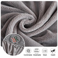 Sábana Elástica De Peluche Suave Protección De Matraces De Velours Sábana Plancha Estilo Sencillo Color Sólido 100% Poliéster - details 1