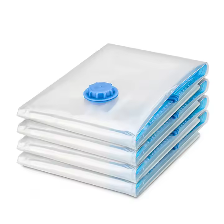 Bolsa De Vacío Transparente Para Ropa Organizador De Hogar Ahorra Espacio Para Viajes Sellado Eco-amigable PA+PE Forma Rectangular - 1