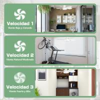 52cm Silencioso Ventilador de Techo with Luz LED y Mando, 40W Lampara Ventilador Techo, with Casquillo E27 - details 3