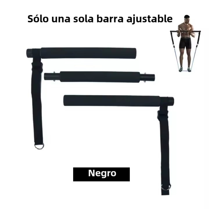 Conjunto De Bandas De Resistencia Para Fitness Y Yoga 5 Tubos De Ejercitación En Casa Con Anclaje Para Puerta Y Cadenas Para Tobillo Equipo De Gimnasio ZP - 1