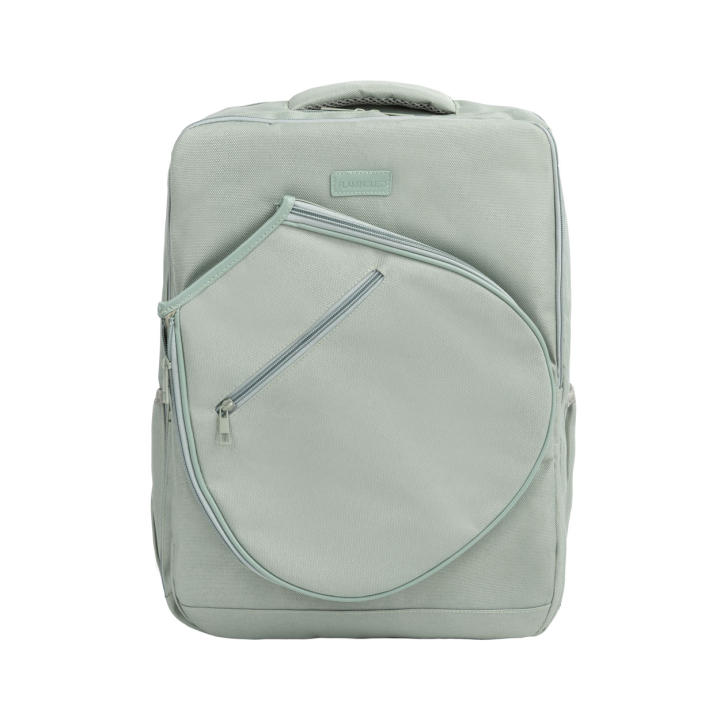 Mochila de Pádel Flamingueo Color Khaki y Rosa con Compartimento para Pala de Pádel, 3 Compartimentos y Multibolsillos – Asas Acolchadas y de Poliéster