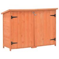 vidaXL Caseta de almacenamiento de jardín de madera 128x42x91 cm - details 0