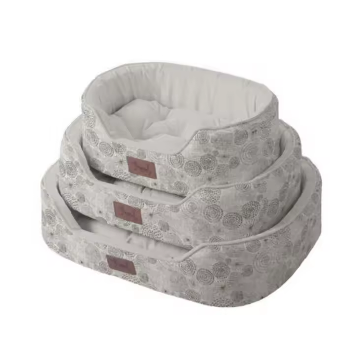 Cama ovalada con cojin reversible y extraible para mascotas, cama lavable oval antideslizante para perros y gatos, varios tamaños - 1