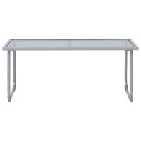 vidaXL Juego de muebles de jardín 4 piezas tela y acero gris - details 6
