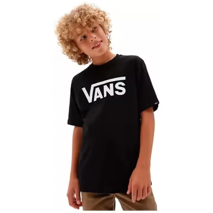 Camiseta de Manga Corta Vans Classic para niños en color negro - 1
