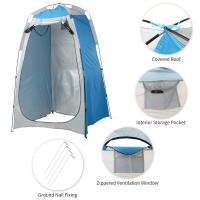 Carpa Portátil De Playa Con Ducha Y Baño Privacidad Para Camping Al Aire Libre Refugio Contra El Sol Y La Lluvia Con Ventana Canvas Four-season - details 4