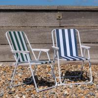 ARISE SHOP-JUEGO 2 SILLA PLAYA FIJA ALTA METAL RAYAS - details 2
