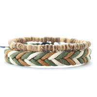 Set De 2 Pulseras Para Hombre Hechas a Mano Con Madera Volcánica Y Piedra Ojo De Tigre Pulsera De Cuerda Macramé Pulsera De Charms Moda Étnica - details 5
