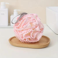 Bola De Ducha Con Perlas Esponja De Baño Con Encaje Scrub Para Espalda Flor De Baño Con Bolitas De Jabón Toalla De Baño Paño De Baño - details 5