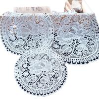 Mantelera De Encaje Con Bordado De Flores Resistente Al Calor 20/30/40cm Cojín Para Taza Decoración De Hogar Para Bodas Y Fiestas Moderno - details 18