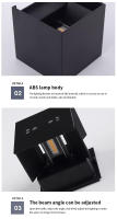 Lámpara De Pared LED Impermeable 6W Para Decoración Interior Y Exterior Luz De Punto De Luz LED AC85-265V Para Hogar - details 6