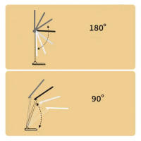 Lámpara De Escritorio LED Plegable Con Interruptor Táctil Protección Ocular Para Estudio Dormitorio Con 3 Niveles De Brillo USB Recargable - details 3