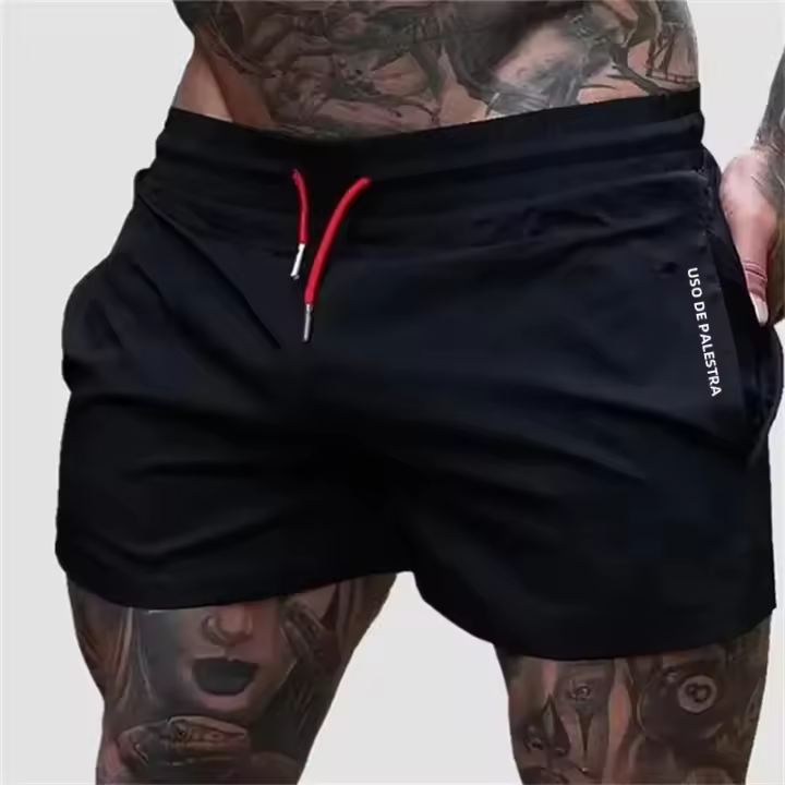 Nuevos Shorts De Entrenamiento Deportivos Trendy Con Tres Puntos Secado Rápido Para Hombres Pantalones Elásticos Para Correr Y Field Fitness Shorts De Playa - 1