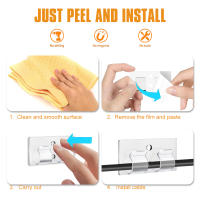 50/200Pcs Clips Para Luces De Cadena Al Aire Libre Gancho De Soporte Para Cable Fuerte Y Duradero Accesorios De Colgador De Cuerda Para Decoración Navideña - details 1