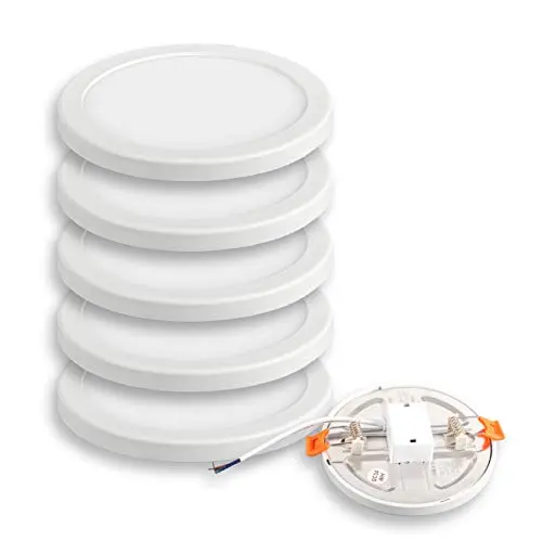 TECNOLUX EURO Panel LED Empotrable Hebilla ajustable 8W Ø12cm 4200K Luz Natural (Pack 5) - 1