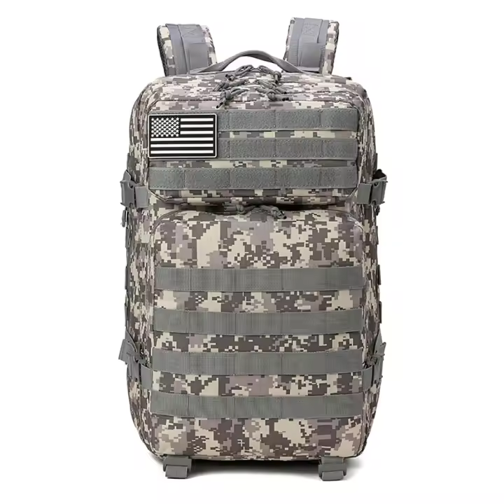 Prowalk-Mochila 45 litros para viaje de diseño militar color ACU digital de asalto para senderismo y acampada estilo ejército con sistema molle , para hombres y mujeres adultos, mochila grande de cabina avion, ideal para camping , rutas , caza y pesca - 1