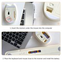 Teclado Y Ratón Inalámbricos Coloridos Ergonómicos Pequeño Para Laptop Y Escritorio Compatible Con Windows 7/8/10 - details 6