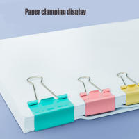 40pcs Clip De Colores Largo Y Fuerte De 19mm Para Escritorio Material De Acero Inoxidable Multiusos Para Documentos Y Entradas De Billetes - details 1