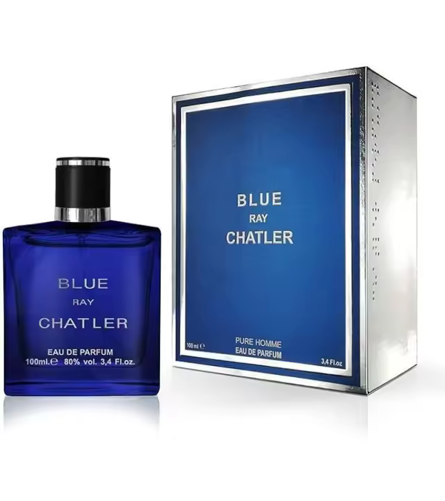 EAU DE PARFUM BLUE RAY MEN 100ML------SUPERTOP VENTAS----MARCA CHATLER----DURACIÓN LARGA 8 HORAS - 1