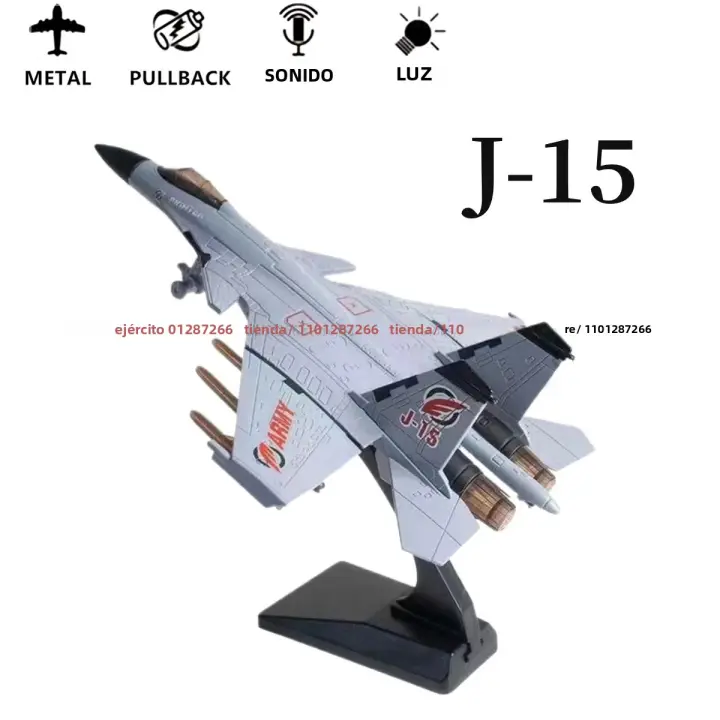 Avión De Combate Jet Fighter Con Pullback Y Luz Sonido Escala Diecast 1:50 Modelo De Avión F16 F22 F35 B2 J31 Para Niños Regalo - 1