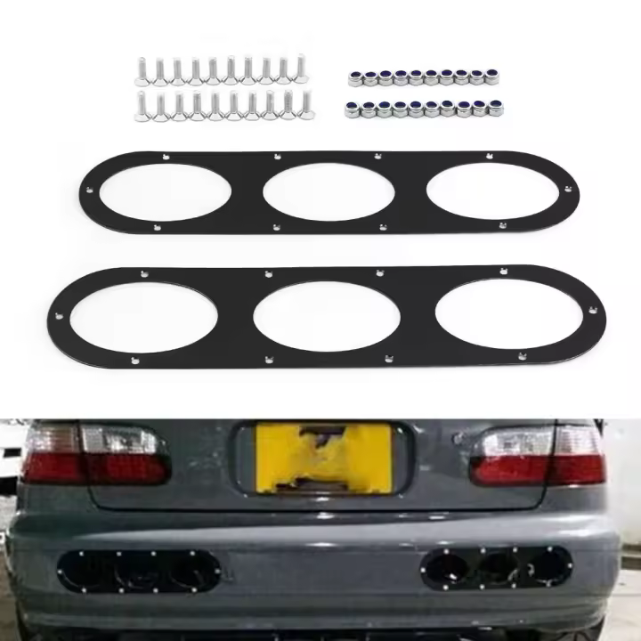 2pcs Diffusor De Parachoques Trasero Universal Para Coche Panel De División De Aire BX100863 Material De Aluminio Accesorios De Automóvil - 1