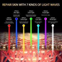 Máscara De Luz LED Para El Rostro Con 7 Colores Terapia De Silicona Fotón Belleza Para Levantar La Cara Anti-Arrugas Control De Aceite Blanqueamiento Y Reparación De Piel - details 1