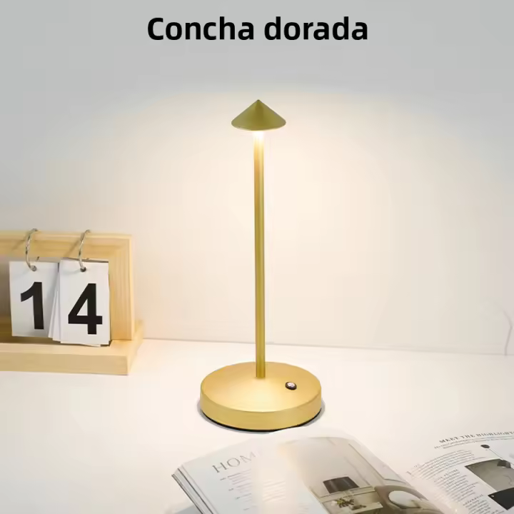 Lámpara De Mesa Recargable LED Con Sensor Táctil 3 Temperaturas De Color Y Regulación Sin Pasos Para Restaurante Hotel Bar Habitación - 1