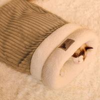 Cama De Descanso Para Mascotas Cálido Saco De Dormir Semi-Acrizado Para Gatos Y Perros Cómodo Para Camping Con Tres Capas Material De Algodón Veludo Y Piel De Oveja - details 5