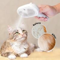 Cepillo De Vapor Para Gatos Y Perros 3 En 1 Eléctrico Con Misting Para Masaje Y Aseo De Mascotas Eliminador De Pelos - details 0