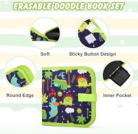 Tabla de Dibujo Portátil para Niños, Mesa Viaje Coche Niños, Tablero de Dibujo de Graffiti, Reutilizable Pizarra Infantil con12 bolígrafos, Dinosaurio, Nuevo, ENVIO 24H - details 1