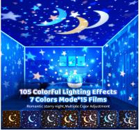 Lampara y Proyector Estrellas Bebe ( 2 en 1 ) de marca One Fire con 15 Temas Luz Nocturna Infantil con Control Remoto, Música Proyector Bebes Luces y Musica, 360° Rotación Proyector Infantil Temporizador Regalos para Bebes - details 2